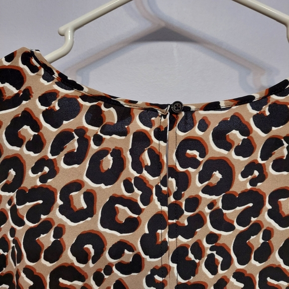 Leopard plus size short sleeve tiered dress animal - Picture 11 of 12